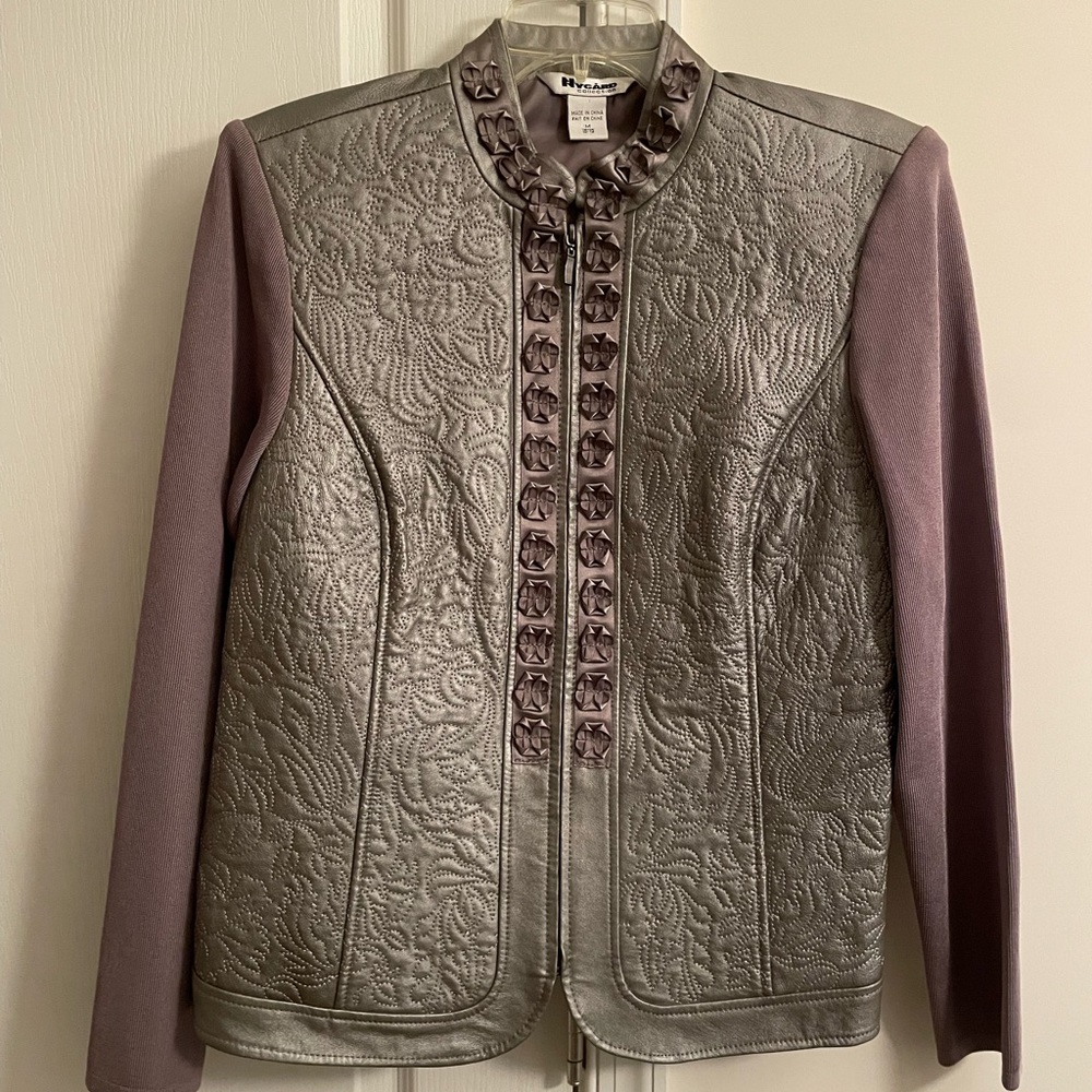 Nygard Collection Women’s Leather and Rayon Jacket size 10-12 or medium